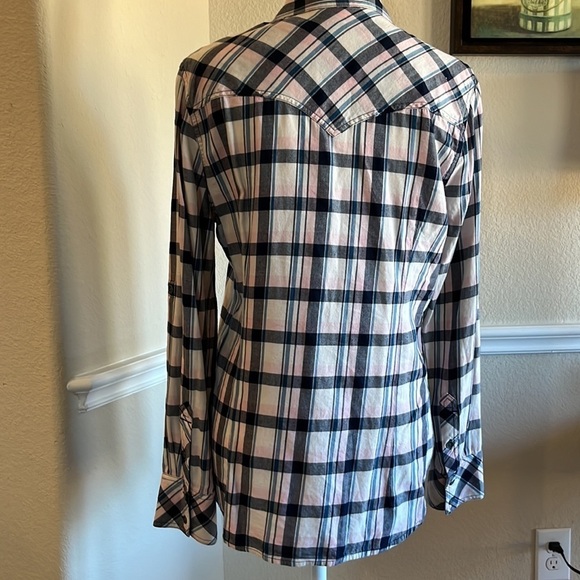 True Religion Long Sleeve Button Down Western Shirt Size L - Picture 2 of 16